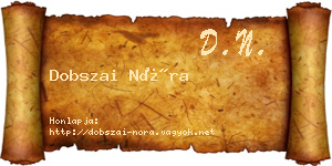 Dobszai Nóra névjegykártya